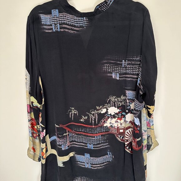 Citron Santa Monica Silk Button Up - Picture 3 of 7